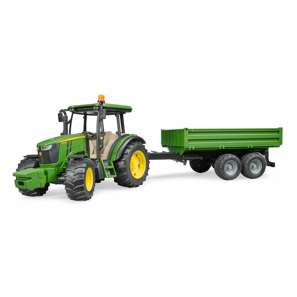 Bruder Agriculture John Deere 5115M, with side wall trailer, tractor, model vehicle, model vehicle, toy, 02108