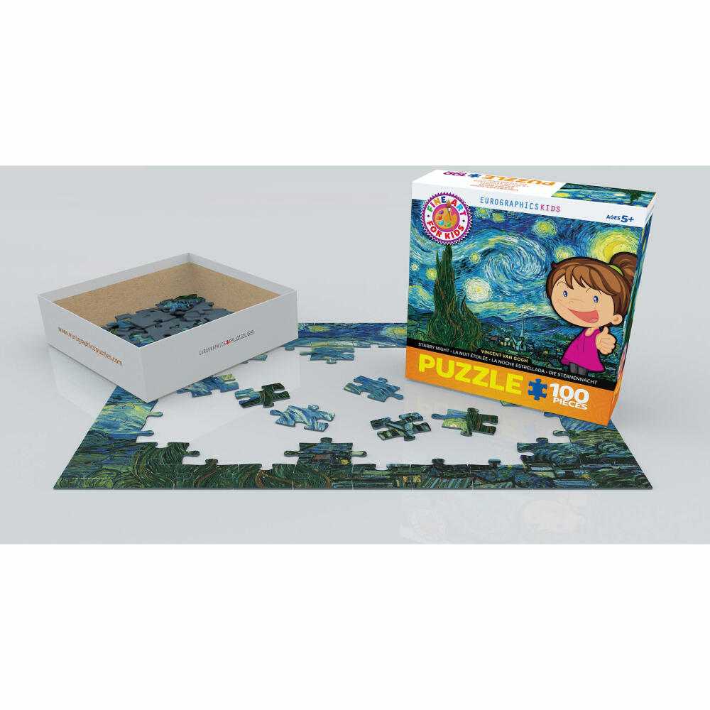 Eurographics Puzzle Sternennacht von Vincent van Gogh, 100 Teile, 48 x 33 cm, 6100-1204