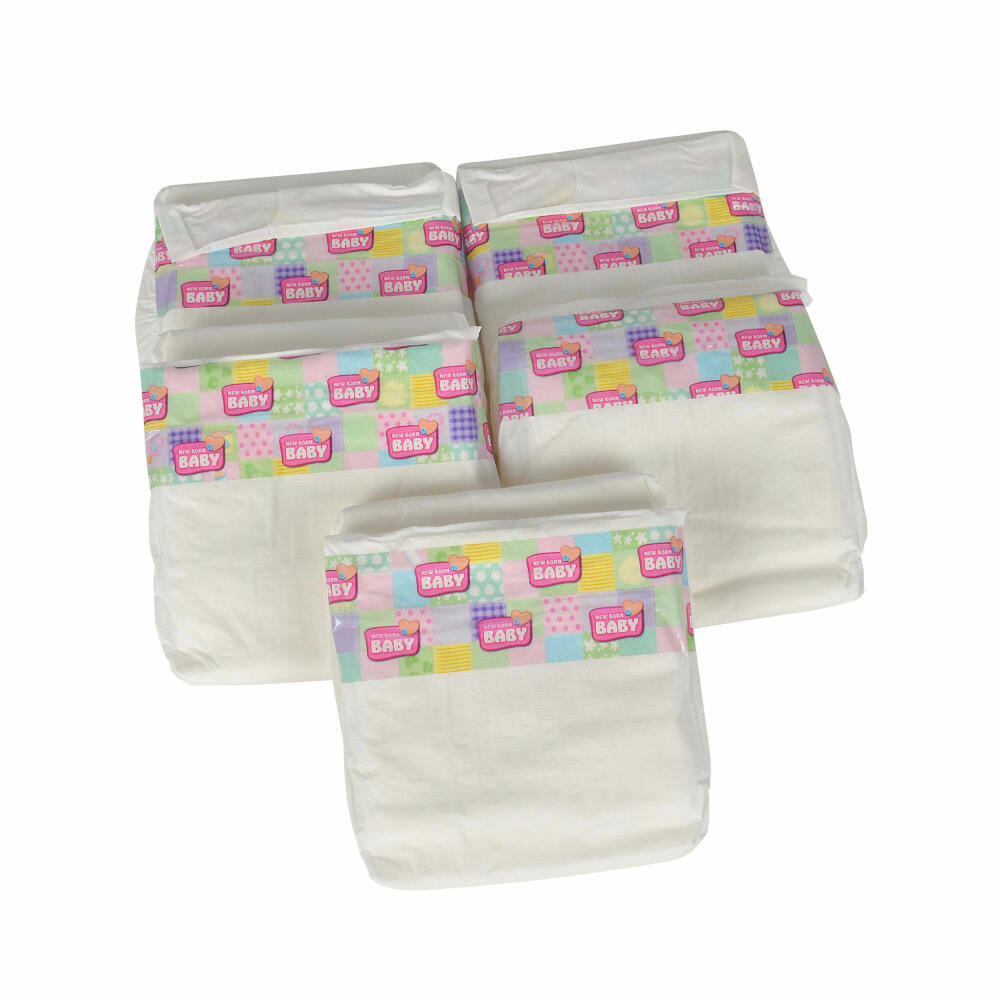 Simba New Born Baby 5 Diapers, Replacement Diapers, Doll Accessories, Toys, for Dolls 38 to 43 cm, 5 Pieces, 105561906
