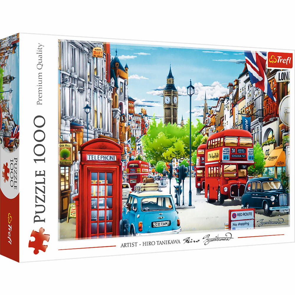 Trefl Puzzle London Street, England, 1000 Teile, 68.3 x 48 cm, 10557