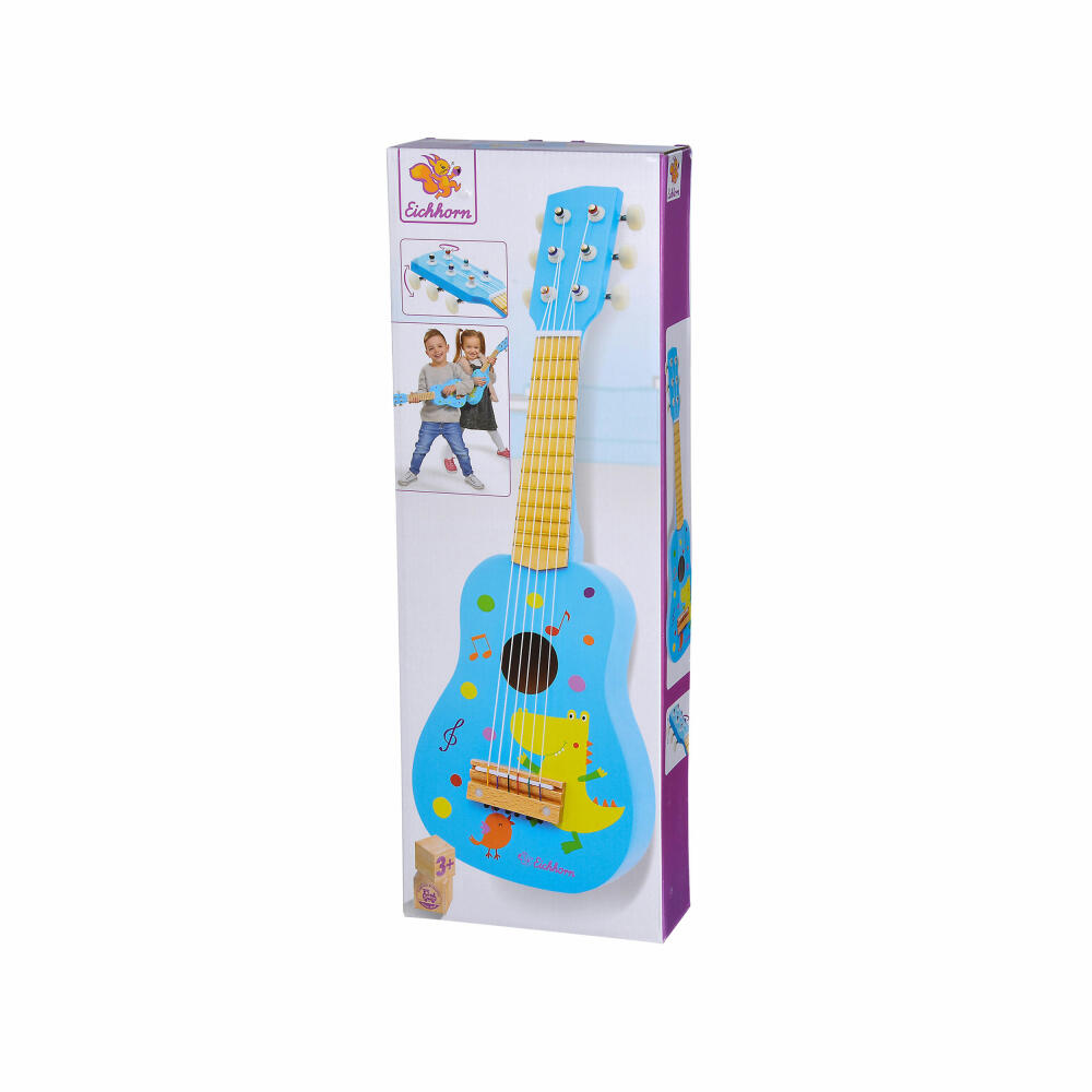 Eichhorn Music Wooden Guitar, Guitar, Children's Guitar, Toy Guitar, Children, Instrument, Wood, 54 cm, 100003480