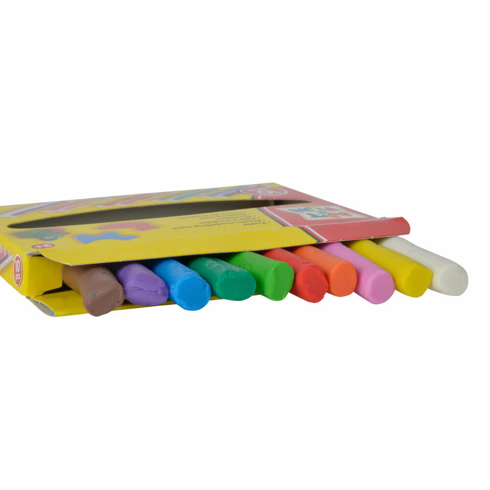 Simba Art & Fun Knetstangen, Knetset, Knete, Bastelknete, Knetgummi, Weichknete, 10 Stangen, 106324169