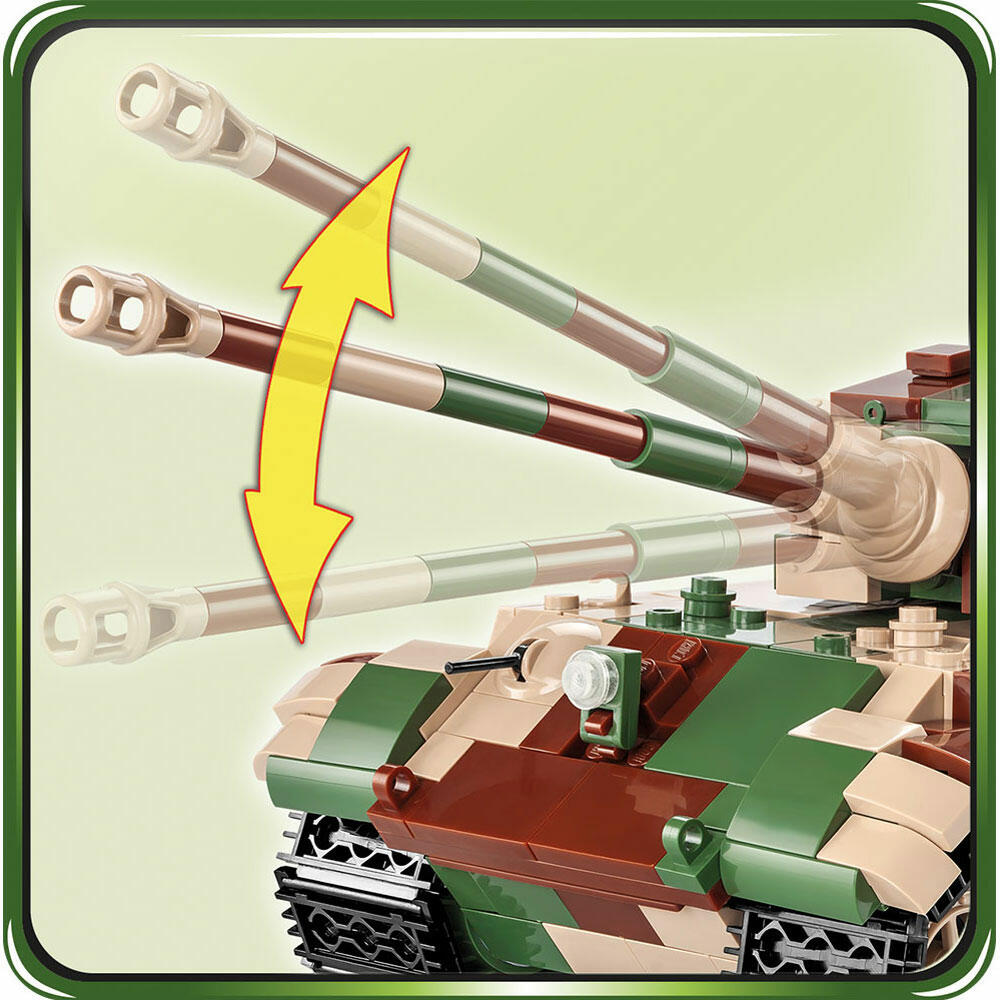 COBI Klemmbausteinset Panzerkampfwagen VI Ausf. B Königstiger, World War 2 Historical Collection, Panzer, Spielfiguren, Klemmbausteine, Kunststoff, 1000 Teile, 2540