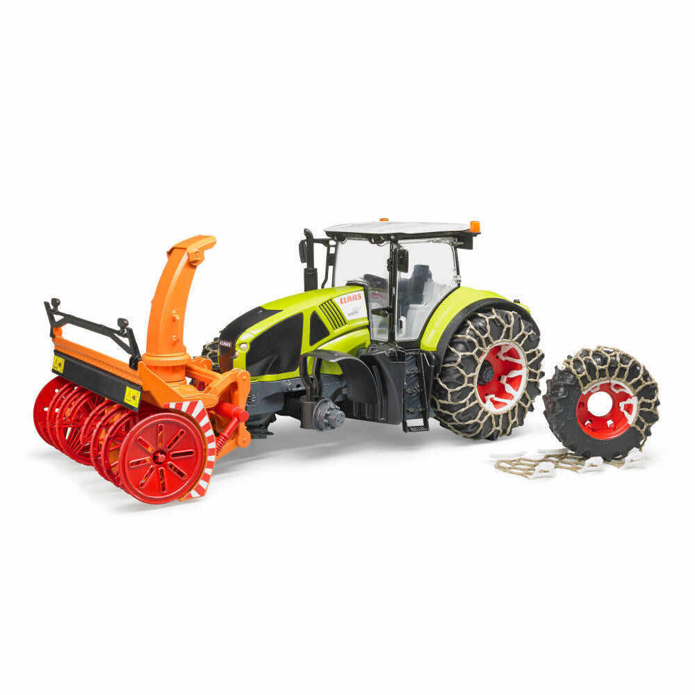 Bruder Agriculture Claas Axion 950, with snow chains and snow blower, tractor, model vehicle, model vehicle, toy, 03017