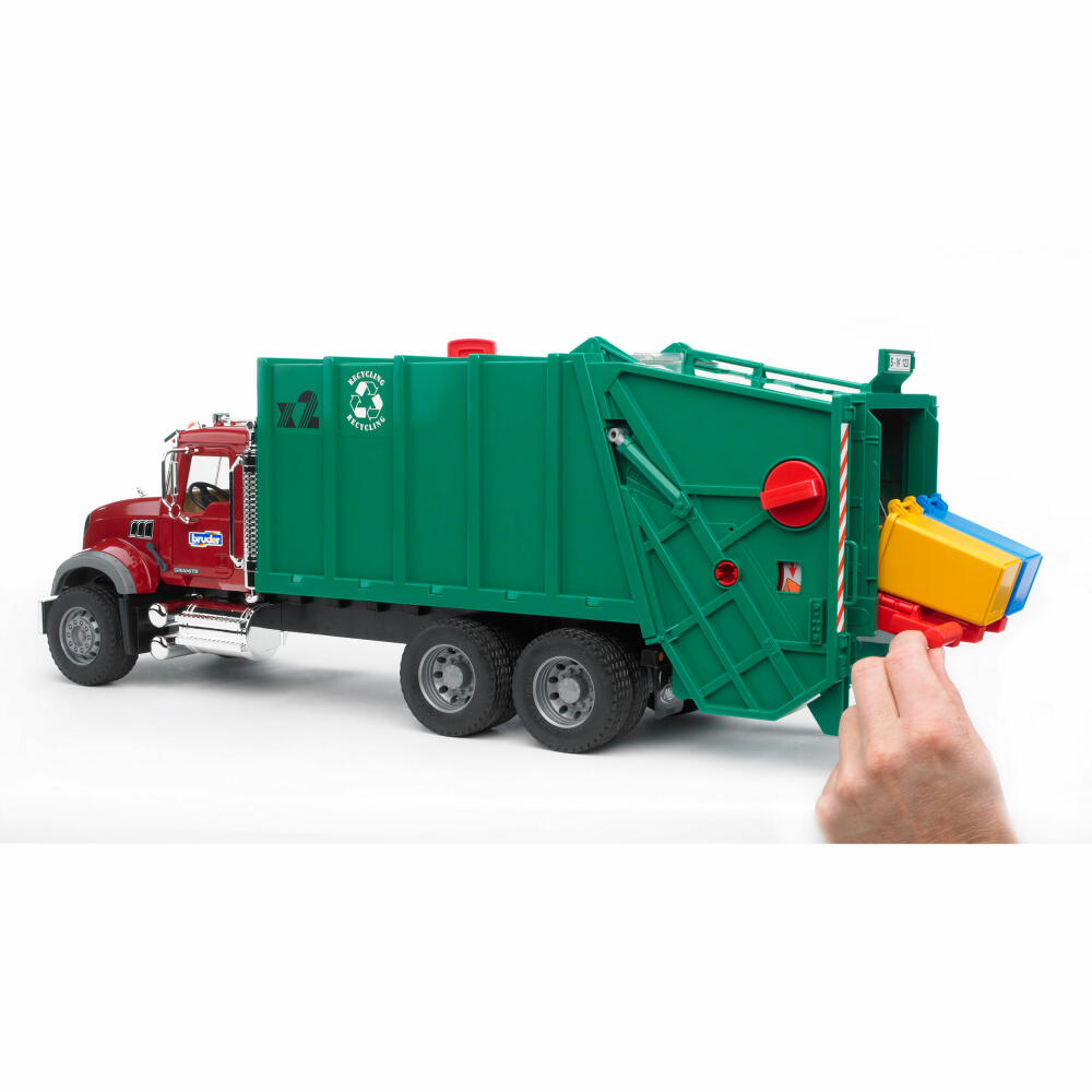 Bruder Construction Vehicles MACK Granite Garbage Truck, Garbage Truck, Model Vehicle, Model Vehicle, Toy, 02812