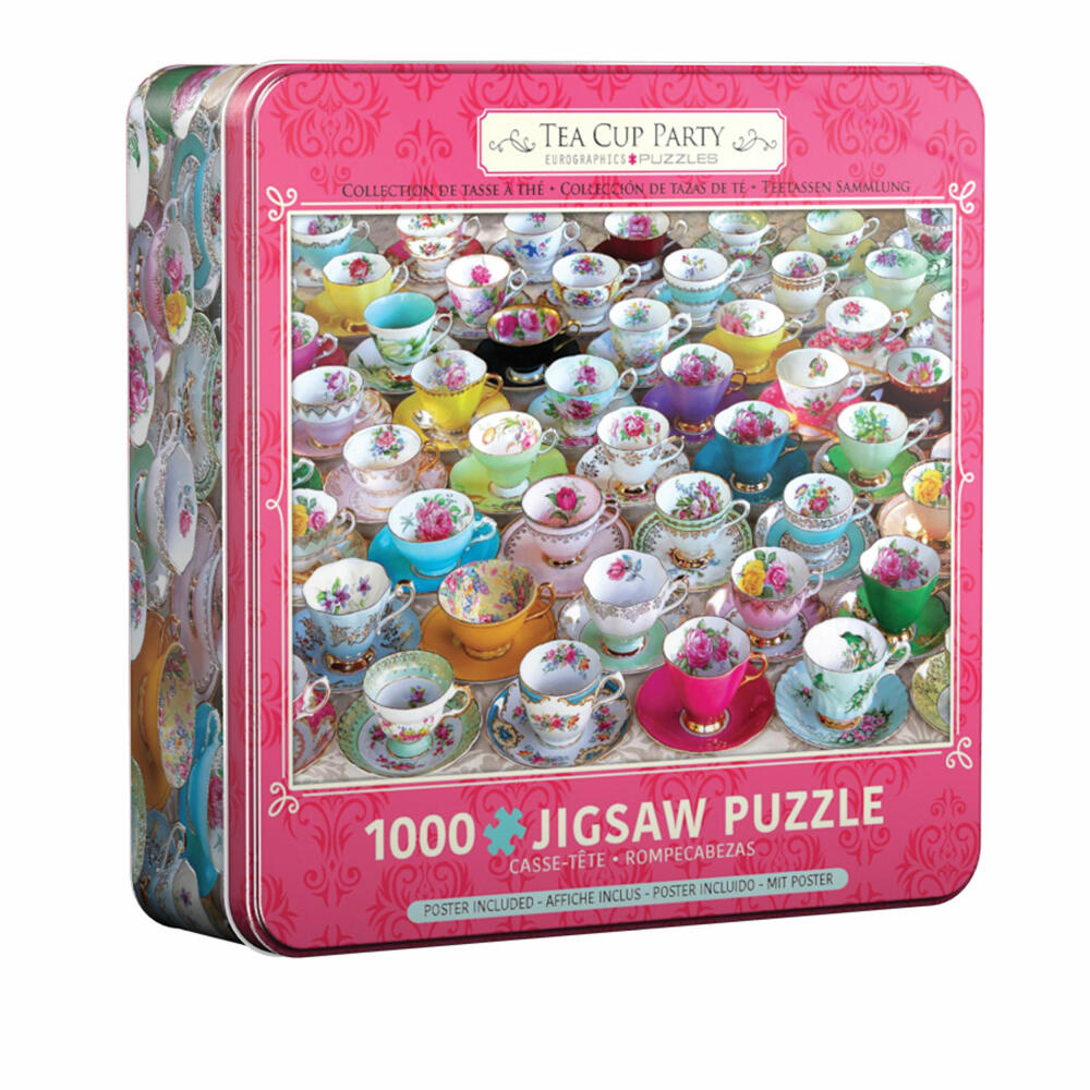 Eurographics Puzzle Teetassen Party - in Puzzledose, 1000 Teile, 49 x 68 cm, 8051-5314