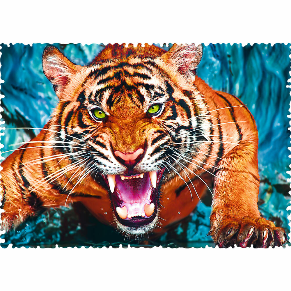 Trefl Puzzle Crazy Shapes Tiger, Raubkatze, 600 Teile, 68.3 x 48 cm, 11110