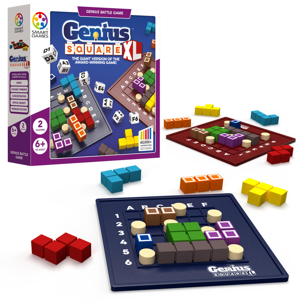 Smart Games Genius Square XXL, children's game, logic game, educational toy, from 6 years, SGHP 004
