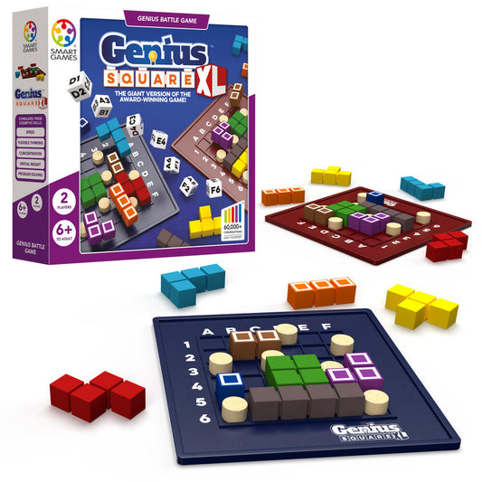 Smart Games Genius Square XXL, Kinderspiel, Logikspiel, Lernspielzeug, ab 6 Jahren, SGHP 004