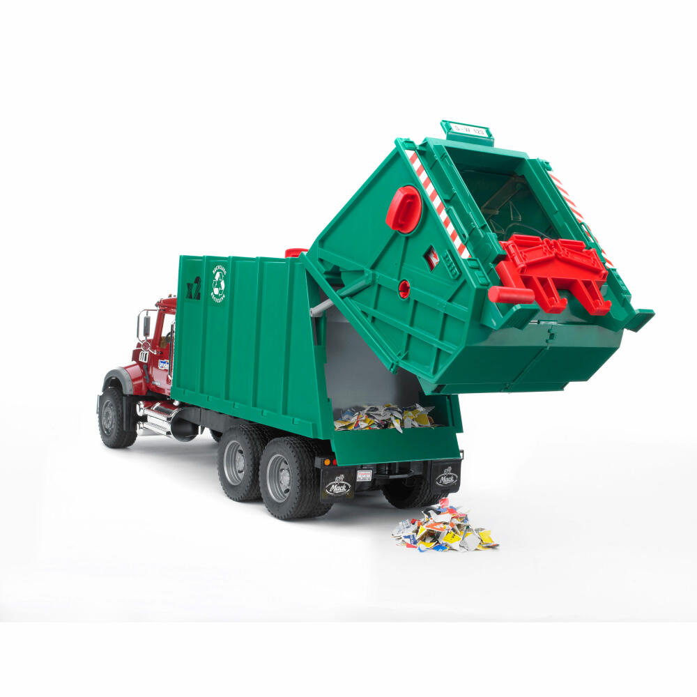 Bruder Construction Vehicles MACK Granite Garbage Truck, Garbage Truck, Model Vehicle, Model Vehicle, Toy, 02812