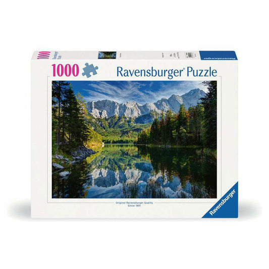 Ravensburger Puzzle Eibsee with Wetterstein Mountains and Zugspitze, adult puzzle, 1000 pieces, 12000653