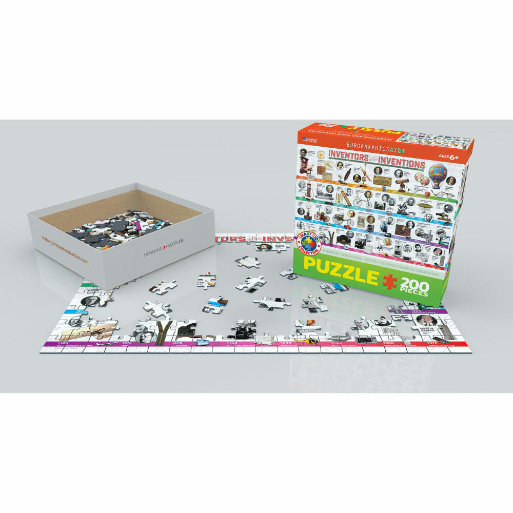 Eurographics Puzzle Erfinder und ihre Erfindungen, 200 Teile, 48 x 33 cm, 6200-0724