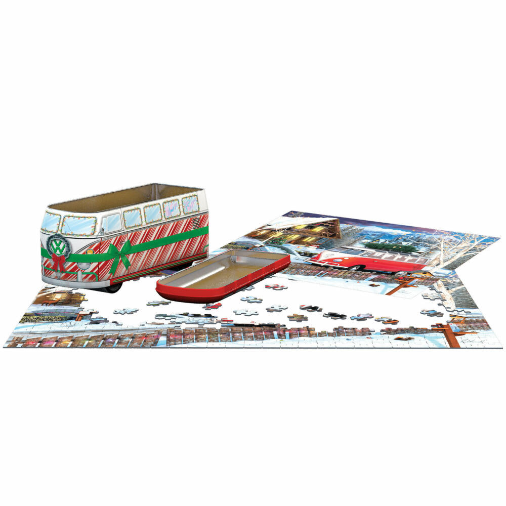 Eurographics Puzzle VW Christmas Bus in Puzzledose, 550 Teile, 33 x 48.3 cm, 8551-5664