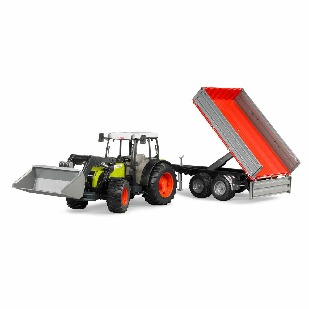 Bruder Agriculture Claas Nectis 267 F, with front loader and side trailer, tractor, model vehicle, model vehicle, toy, 02112