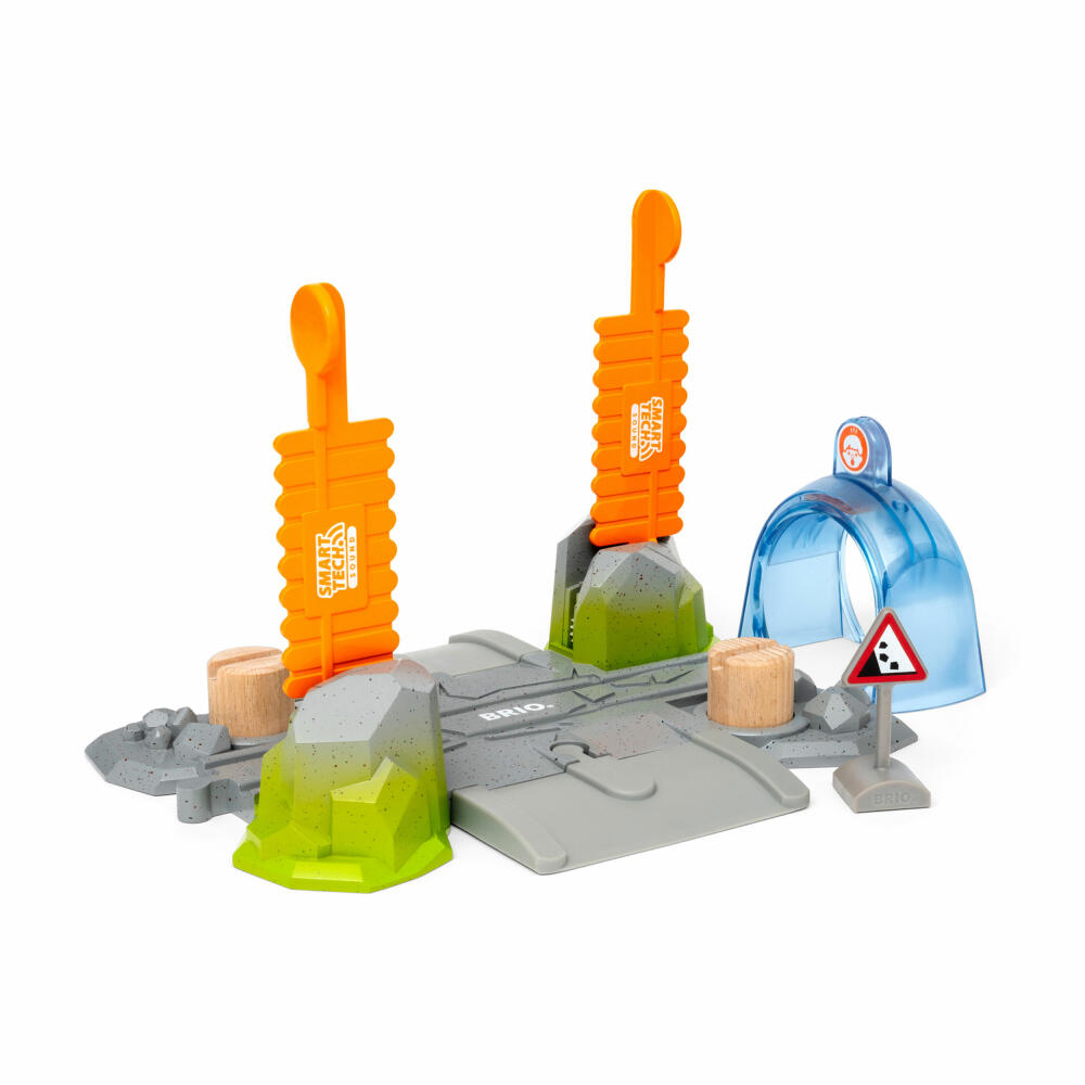 BRIO Smart Tech Sound Abenteuer-Bahnübergang, Eisenbahn, Holzeisenbahn, Zubehör, Bahn Übergang, 63396500