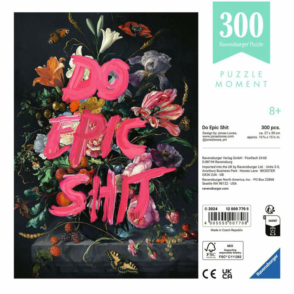 Ravensburger Moment Do Epic Shit, 300 Teile, Erwachsenenpuzzle, Puzzle für Erwachsene, 12000770
