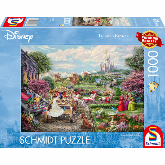 Schmidt Spiele Puzzle Disney Cinderella Happily Ever After, Thomas Kinkade, Erwachsenenpuzzle, 1000 Teile, 58038
