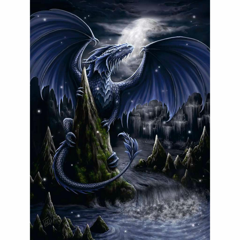 Ravensburger Puzzle Der Schwarzblaue Drache, Erwachsenenpuzzle, 1500 Teile, 12000731