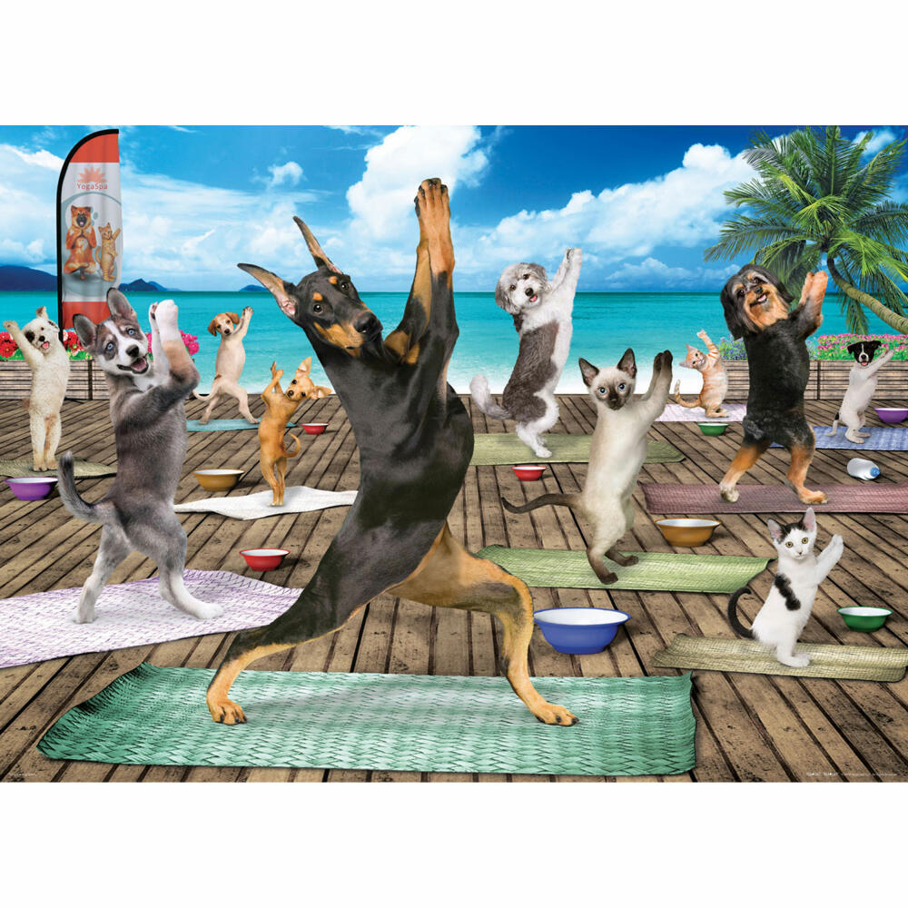 Eurographics Puzzle Yoga Spa, Hunde, Katzen, 500 Teile, 68 x 48 cm, 6500-5454