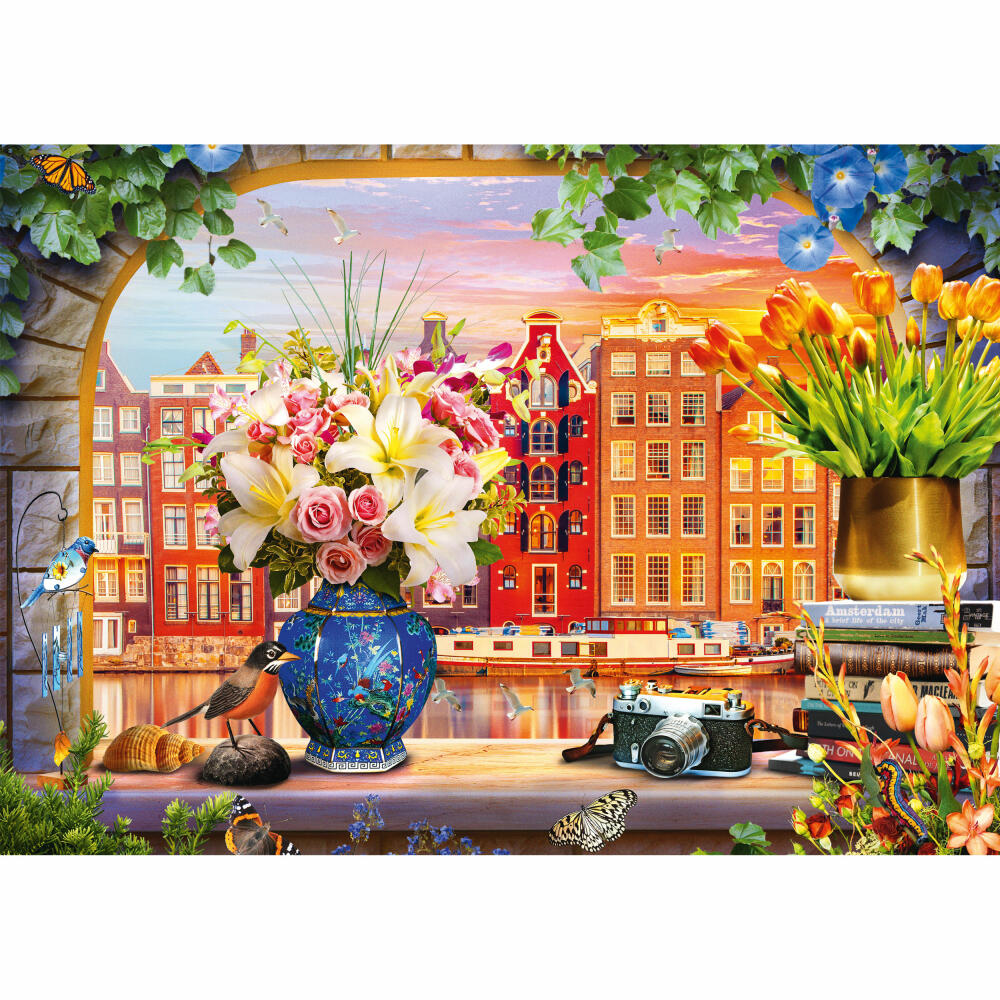 Schmidt Spiele Puzzle Besuch in Amsterdam, Erwachsenenpuzzle, Standard, 1000 Teile, 59771