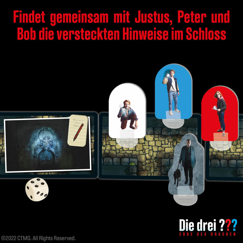KOSMOS Die drei ??? Erbe des Drachen Spiel zum Film, Legespiel, Kooperatives Spiel, Krimispiel, Kinder, 712716
