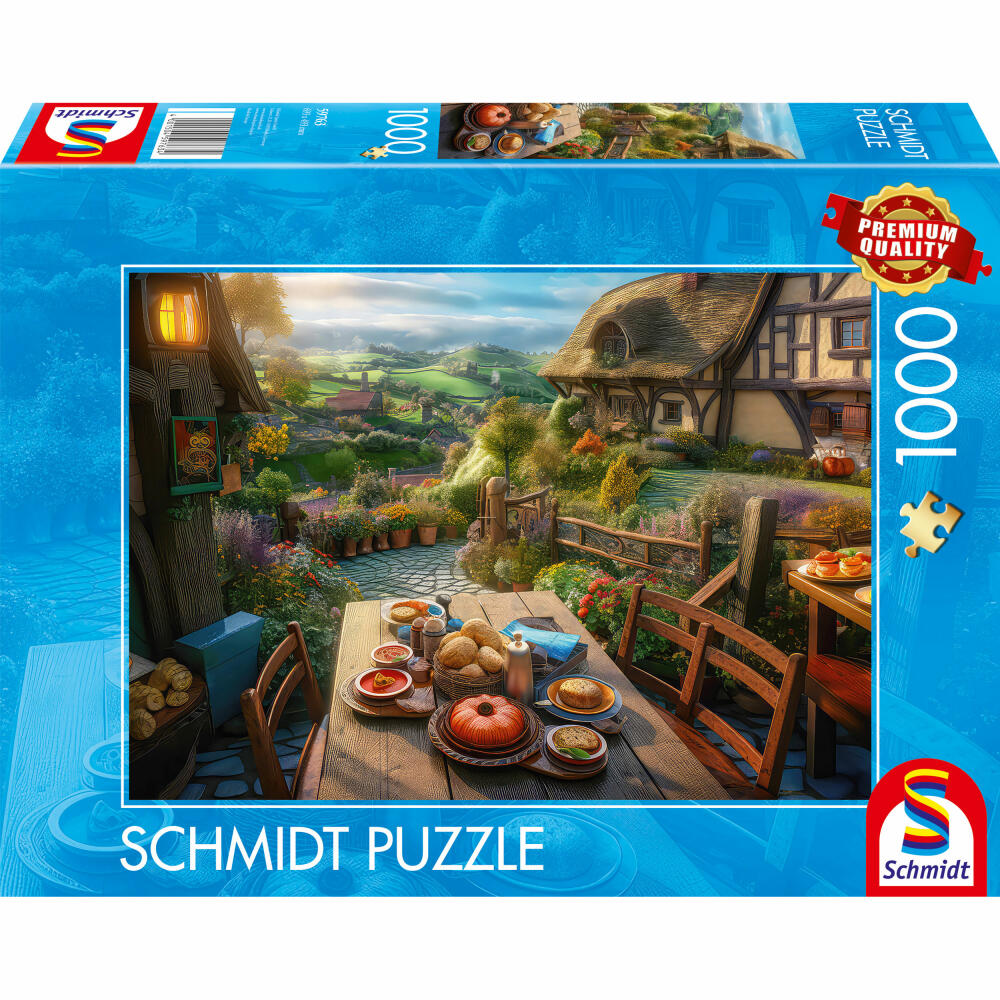 Schmidt Spiele Puzzle Frühstück mit Aussicht, Erwachsenenpuzzle, Standard, 1000 Teile, 59763
