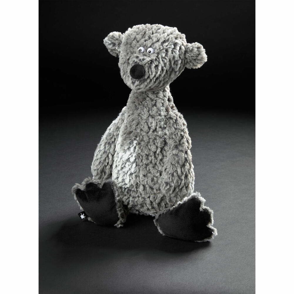 sigikid BEASTS cuddly toy bear Ach Good Edition, plush toy, cuddly toy, cuddly animal, gray / white / black, 39680