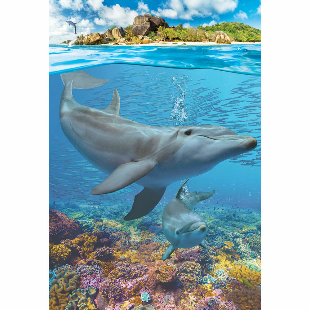Eurographics Puzzle Delfine, Mama mit Baby, 250 Teile, 33 x 48 cm, 8251-5560