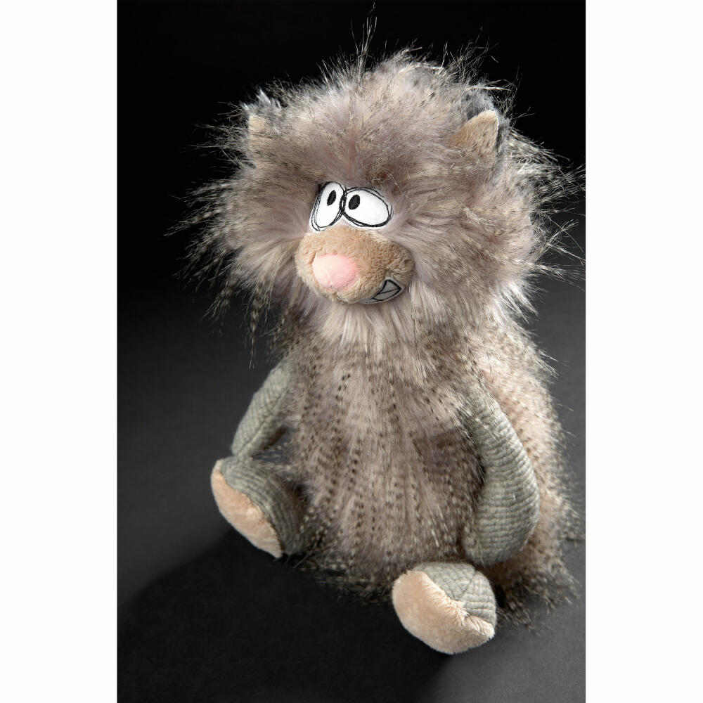 sigikid Kiez Monz BeastsTown, Kuscheltier, Stofftier, Schmusetier, Polyester, Grau, 37 cm, 39860