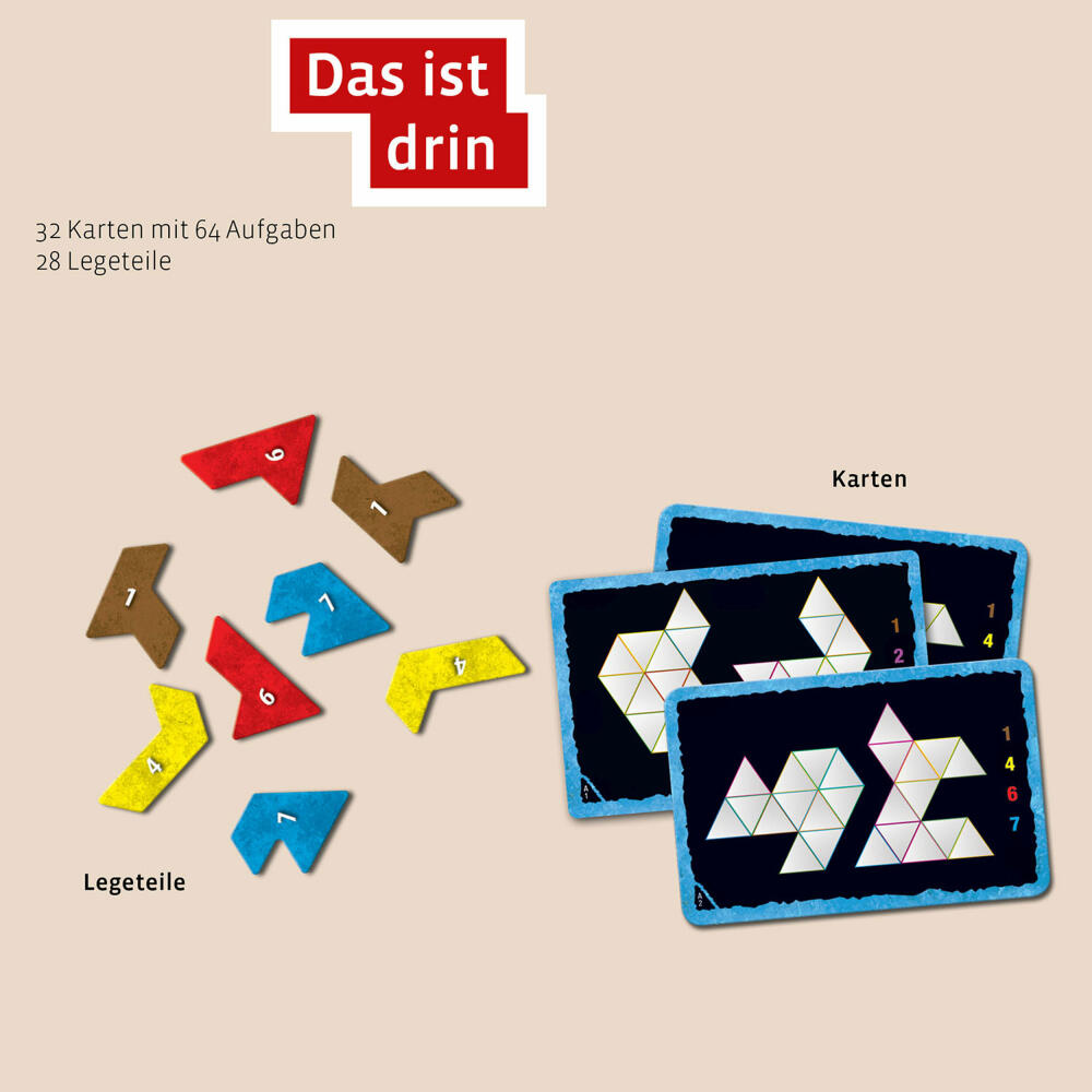 KOSMOS Ubongo Trigo, Mitbringspiel, Legespiel, Knobelspiel, Familienspiel, ab 7 Jahren, 712693