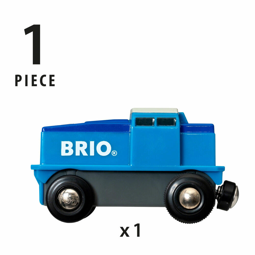 Brio Blue Battery Freight Locomotive, Battery Locomotive, Railway, Wooden Railway, Wooden Toys, Toys, 33130