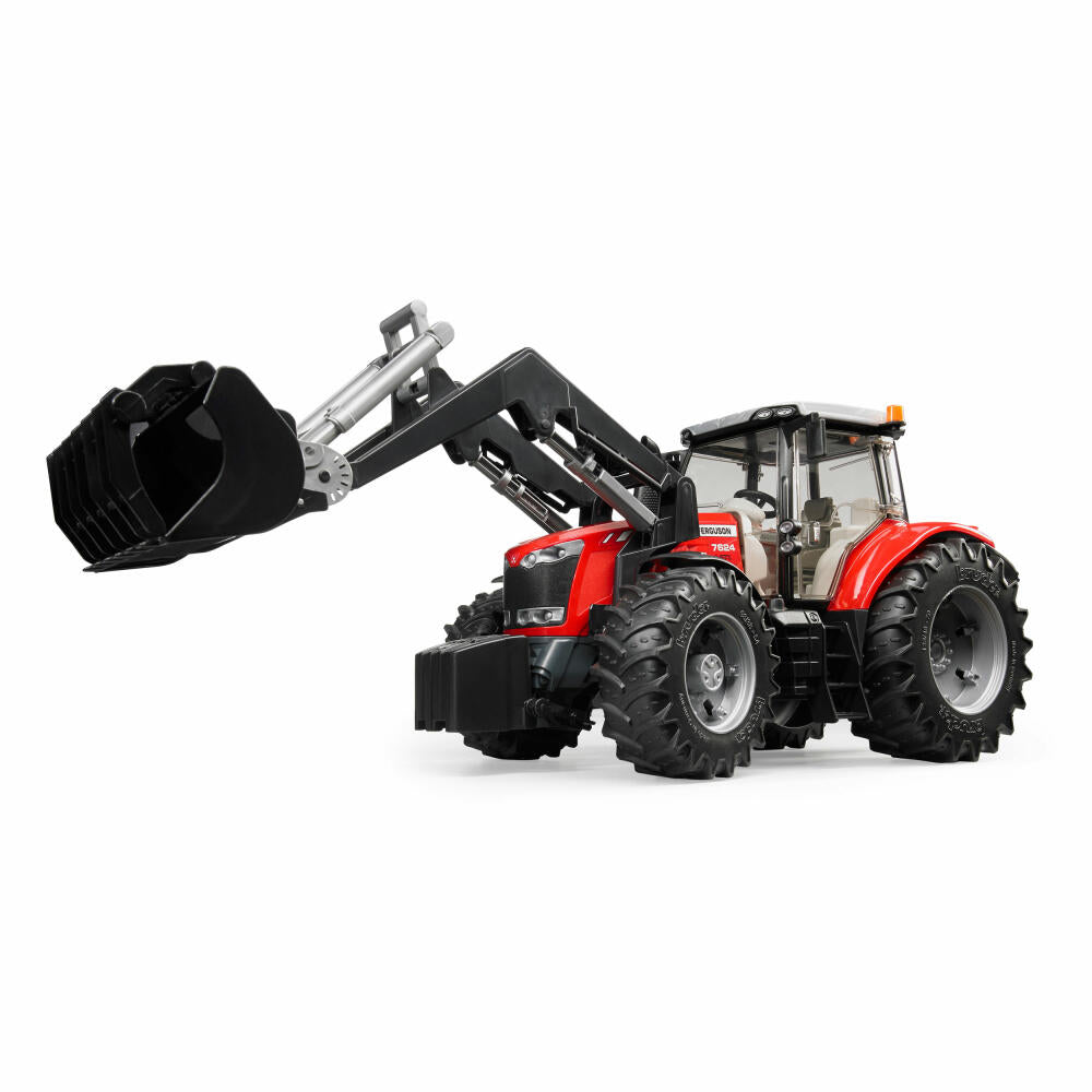 Bruder Landwirtschaft Massey Ferguson 7624, mit Frontlader, Traktor, Modellfahrzeug, Modell Fahrzeug, Spielzeug, 03047