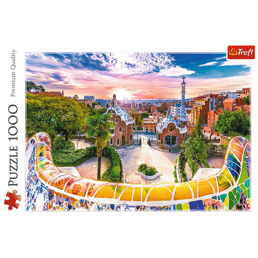 Trefl Puzzle Sonnenuntergang in Barcelona, Spanien, 1000 Teile, 68.3 x 48 cm, 10711
