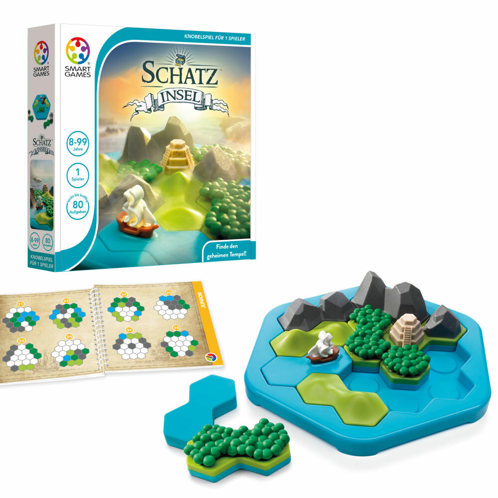 Smart Games Treasure Island, puzzle game, logic game, thinking game, children's game, children, SG 098 DE