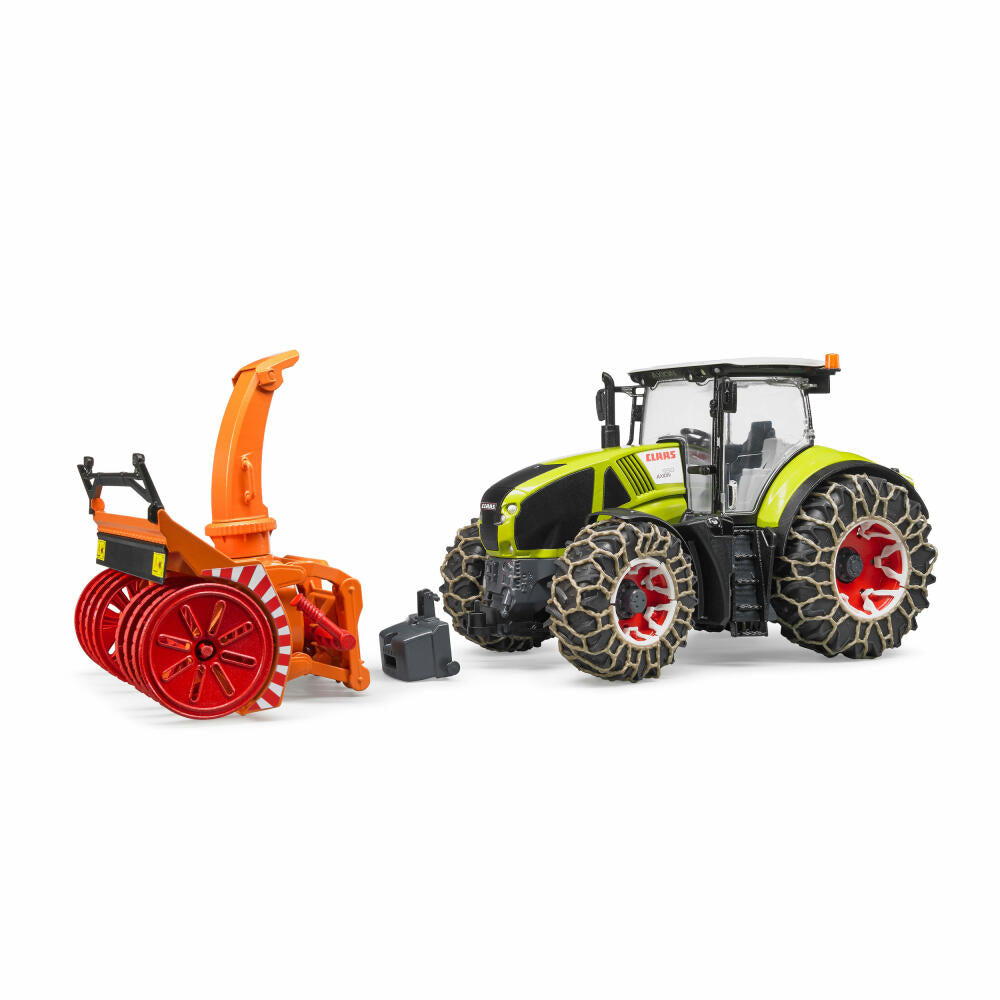 Bruder Agriculture Claas Axion 950, with snow chains and snow blower, tractor, model vehicle, model vehicle, toy, 03017