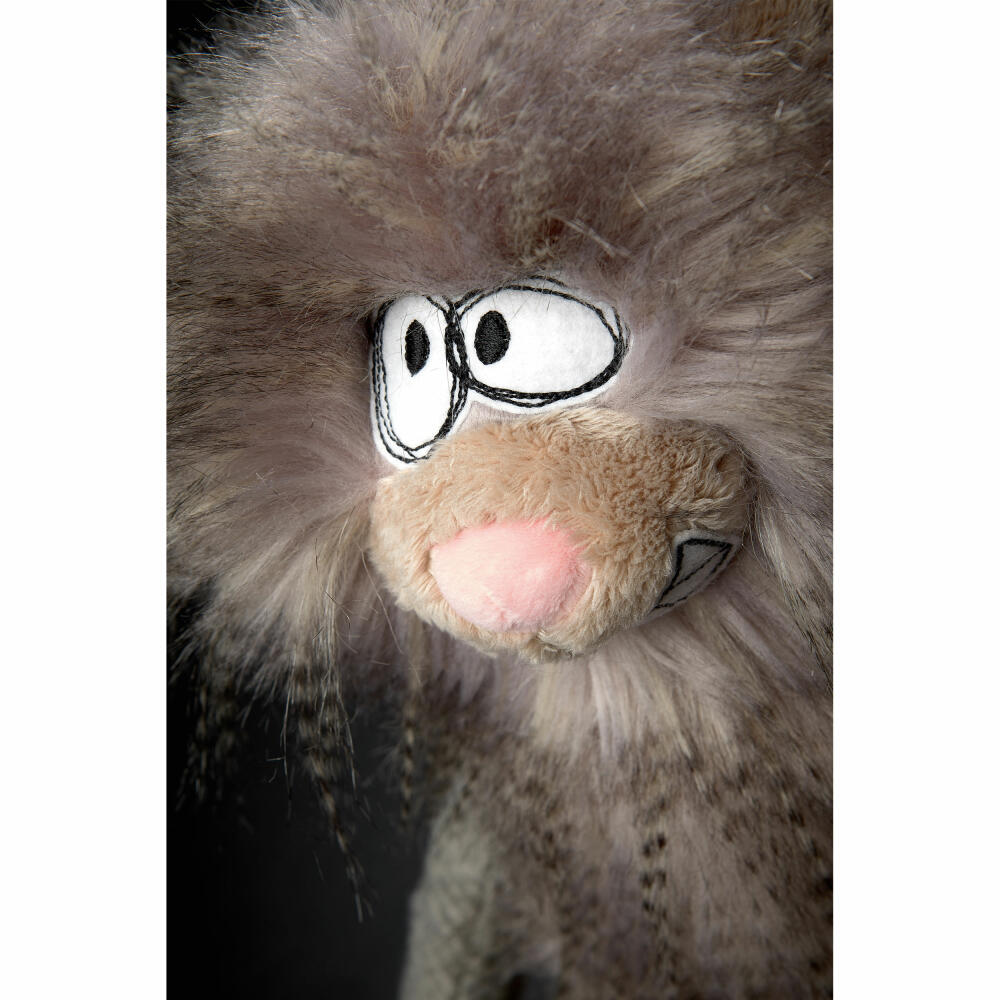 sigikid Kiez Monz BeastsTown, Kuscheltier, Stofftier, Schmusetier, Polyester, Grau, 37 cm, 39860