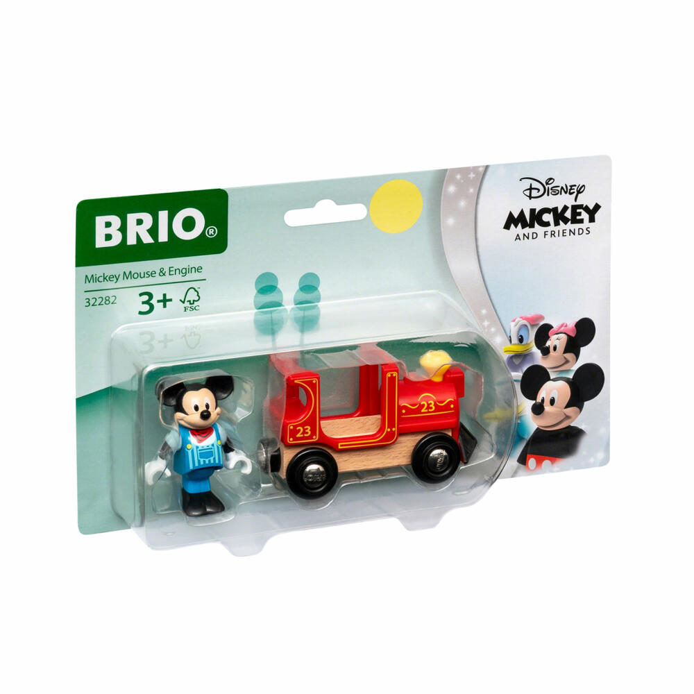 BRIO World Mickey Mouse Locomotive, Wooden Railway, Accessories, Supplement, Train, Wooden Railway, 32282