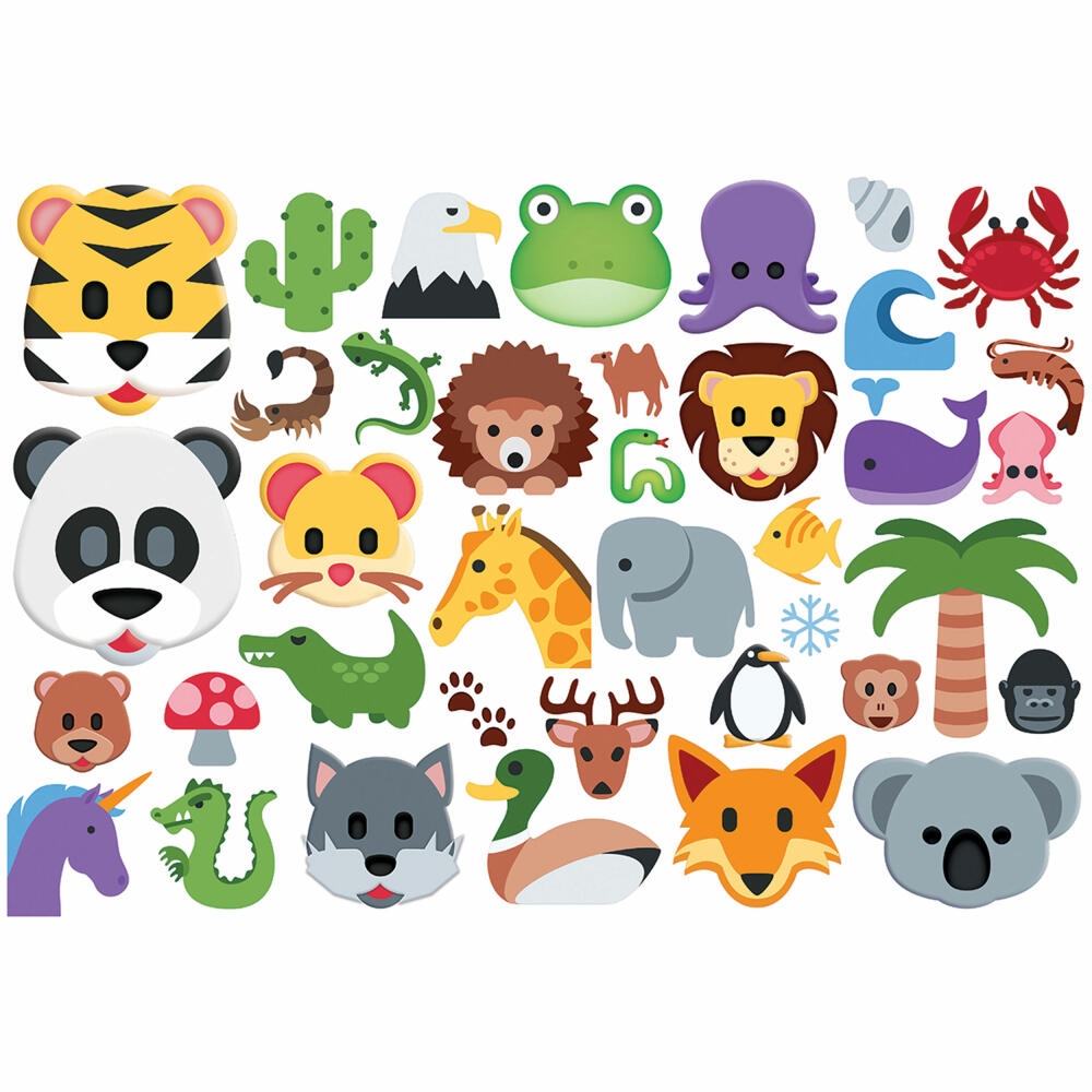 Eurographics Puzzle Emojipuzzle-Wildtiere, 100 Teile, 48 x 33 cm, 6100-5395