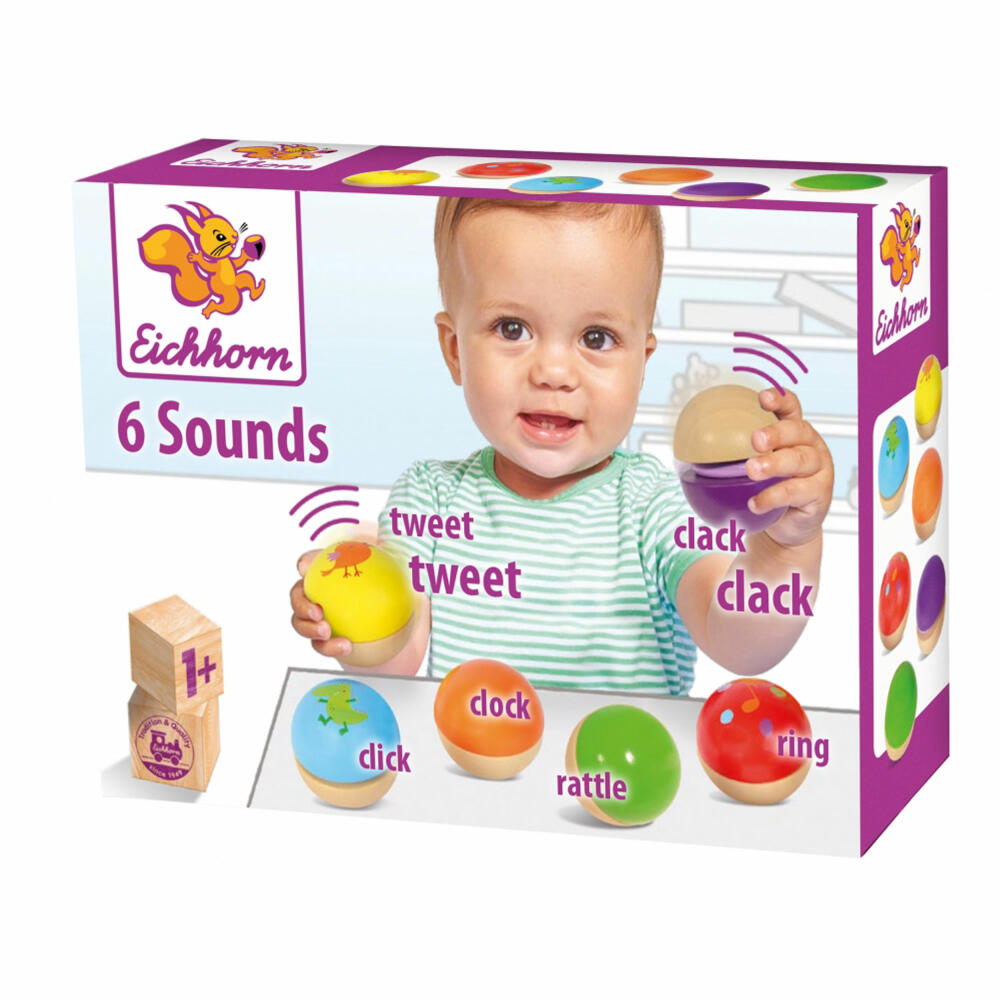 Eichhorn Music Wooden Ball with Sound, Balls, Musical Toy, Musical Toy, Rattle, 100003487