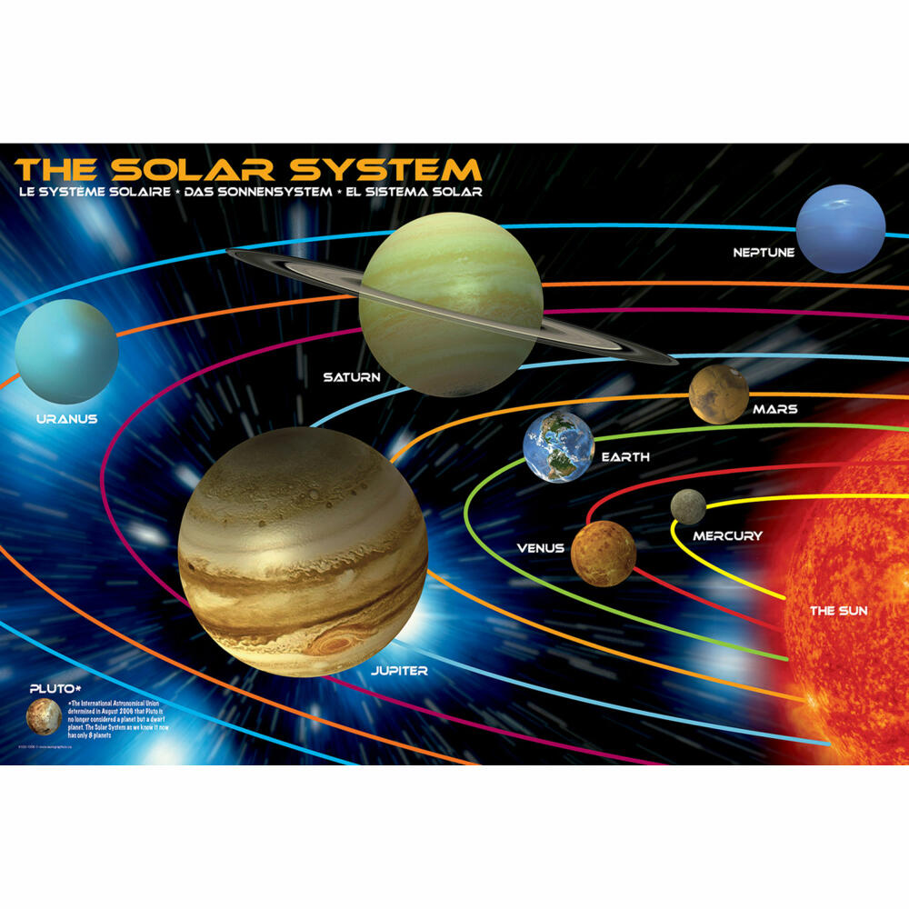 Eurographics Puzzle Das Sonnensystem, Kinderpuzzle, 100 Teile, 48 x 33 cm, 6100-1009