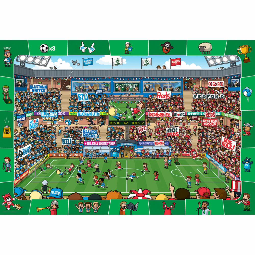 Eurographics Puzzle Fußball - Suchen & Finden, 100 Teile, 48 x 33 cm, 6100-0476