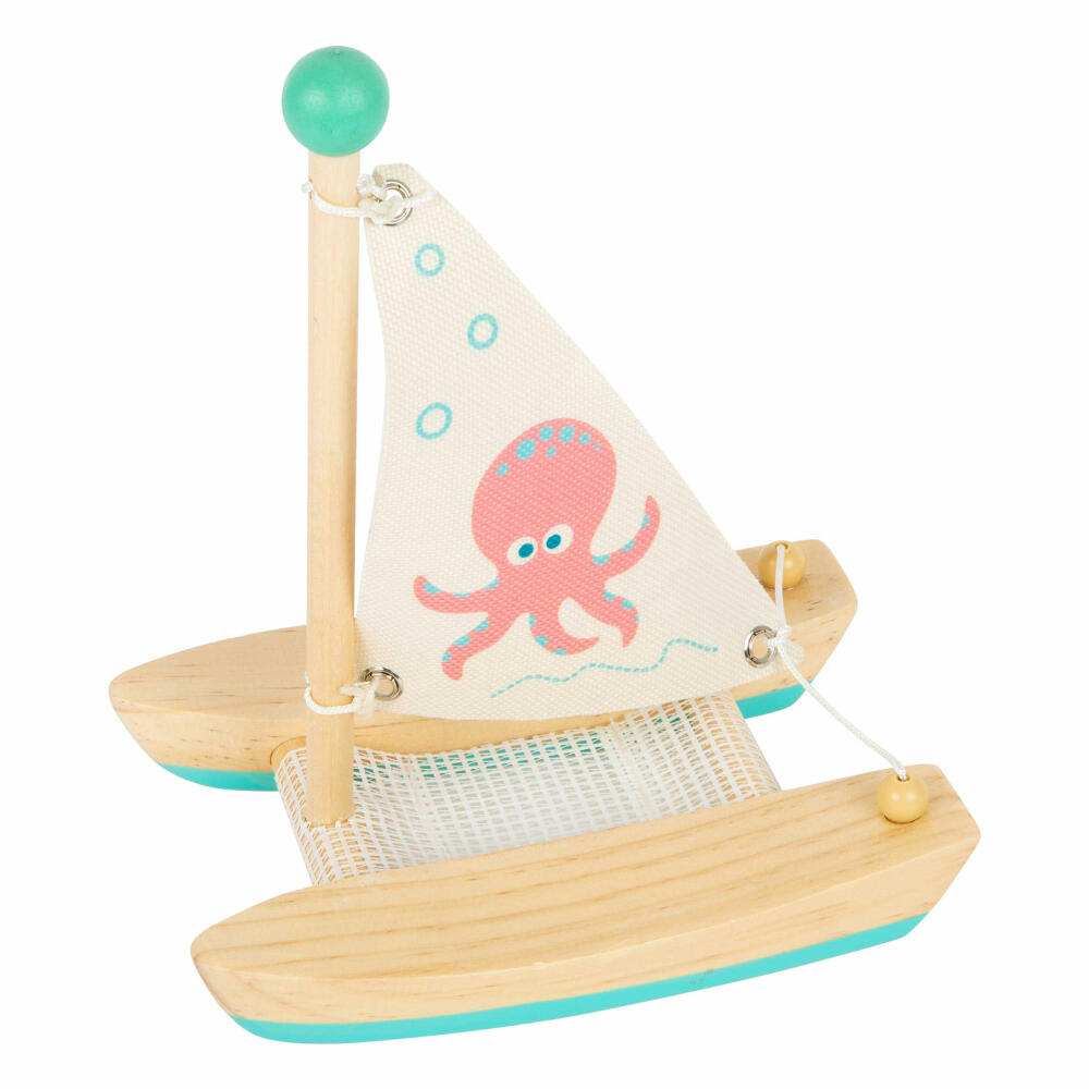 Legler Small Foot Wasserspielzeug Katamaran Oktopus, Spielzeug, ab 24 Monate, 11656