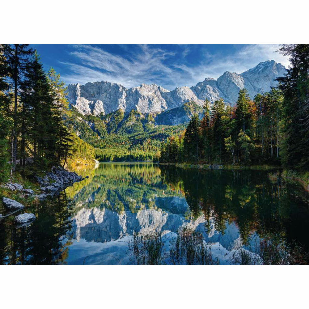 Ravensburger Puzzle Eibsee with Wetterstein Mountains and Zugspitze, adult puzzle, 1000 pieces, 12000653
