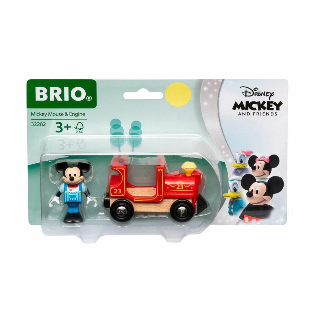 BRIO World Mickey Mouse Locomotive, Wooden Railway, Accessories, Supplement, Train, Wooden Railway, 32282