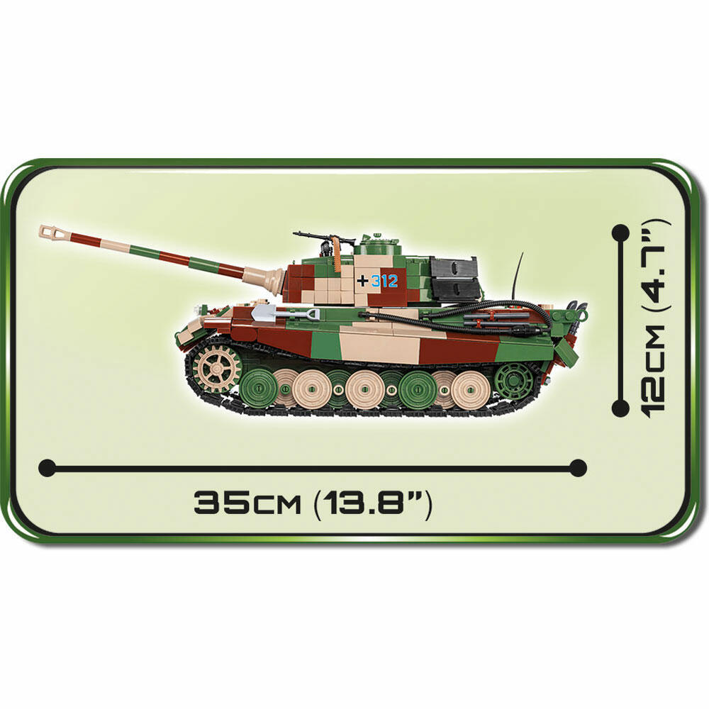 COBI Klemmbausteinset Panzerkampfwagen VI Ausf. B Königstiger, World War 2 Historical Collection, Panzer, Spielfiguren, Klemmbausteine, Kunststoff, 1000 Teile, 2540