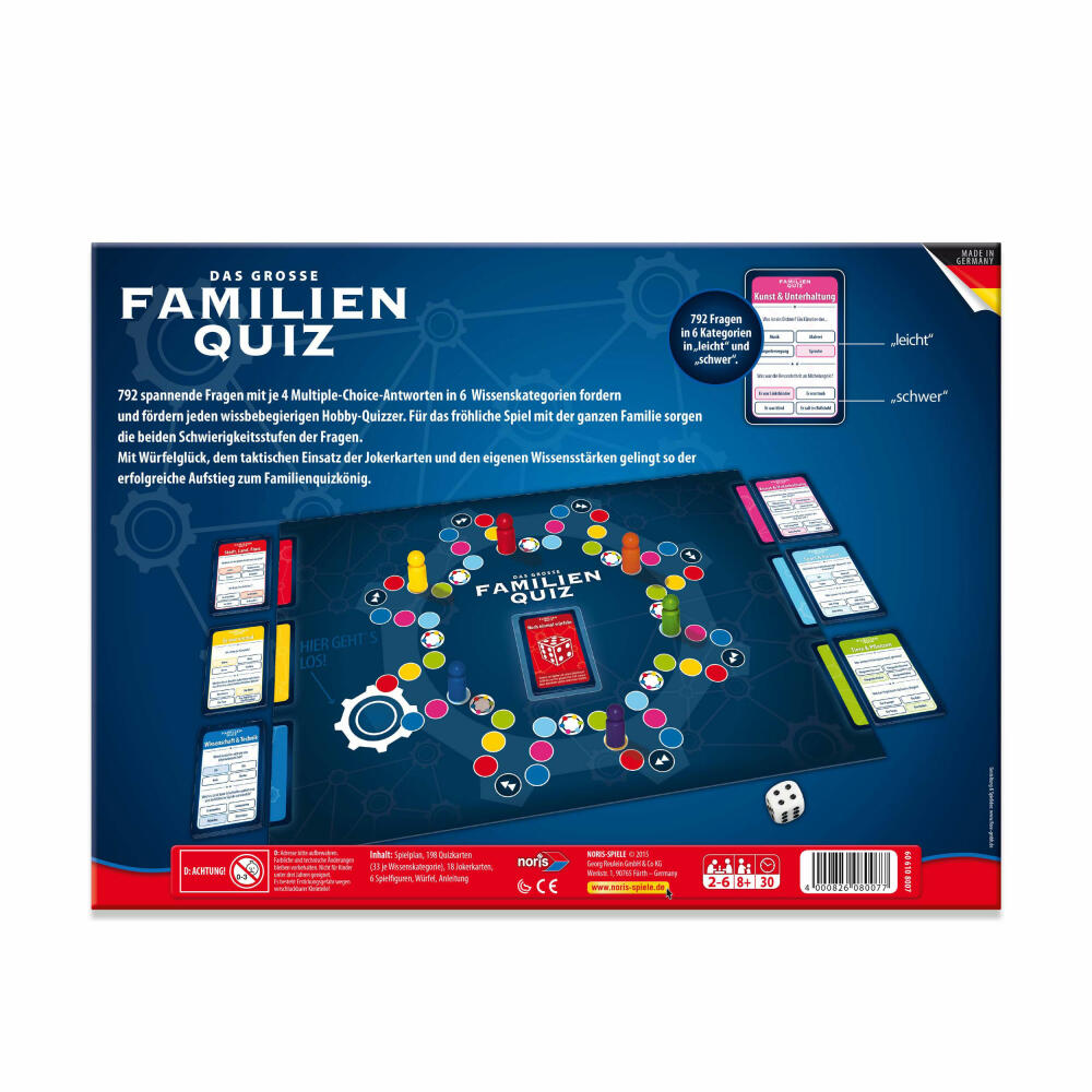 Noris The big family quiz, quiz, guessing game, question game, families, children, game, 606108007