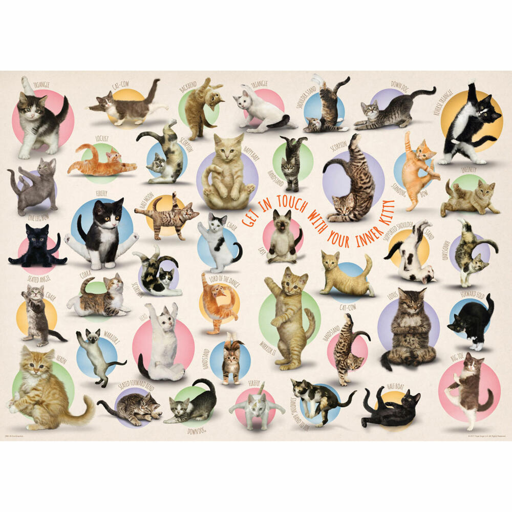 Eurographics Puzzle Yoga Kätzchen, Katzen, 500 Teile, 68 x 48 cm, 6500-0991