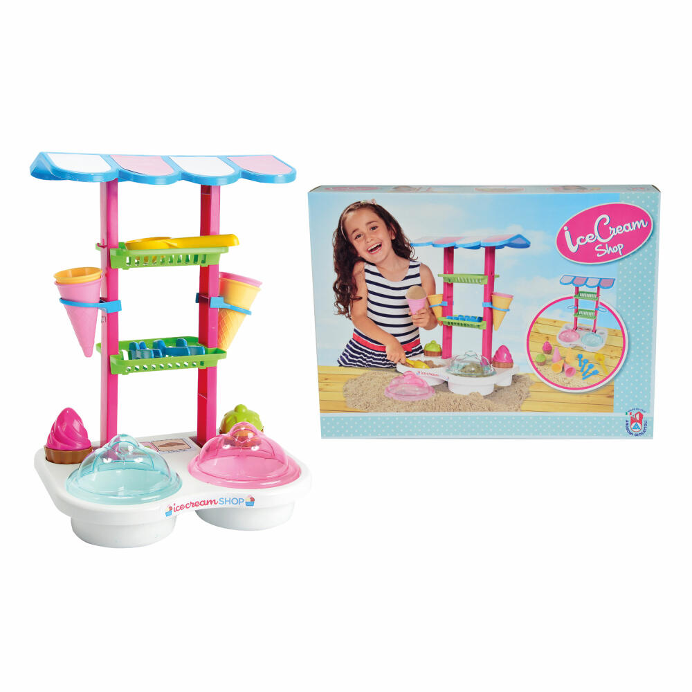 Simba Eisdiele mit Ablagefächern, Strandspielzeug, Sandkastenspielzeug, Spielzeug, Kunststoff, 52 cm, 107102532