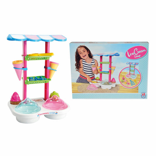 Simba Eisdiele mit Ablagefächern, Strandspielzeug, Sandkastenspielzeug, Spielzeug, Kunststoff, 52 cm, 107102532