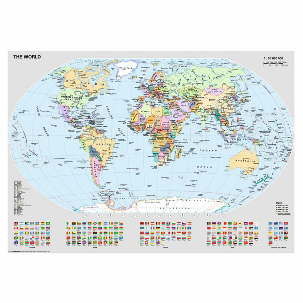 Ravensburger Puzzle Politische Weltkarte, Erwachsenenpuzzle, 1000 Teile, 12000065